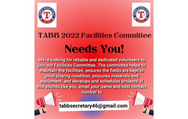 TABB 2022 Facilities Committee Needs You!