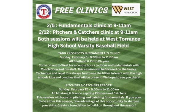 Free Clinics by West High Varsity Coach & Staff